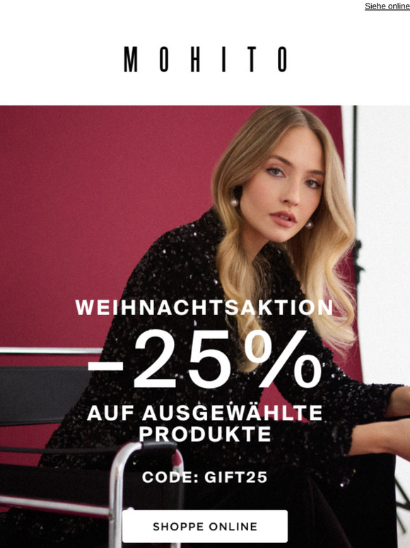 Weihnachtsaktion: -25% auf ausgewählte Produkte 🎁