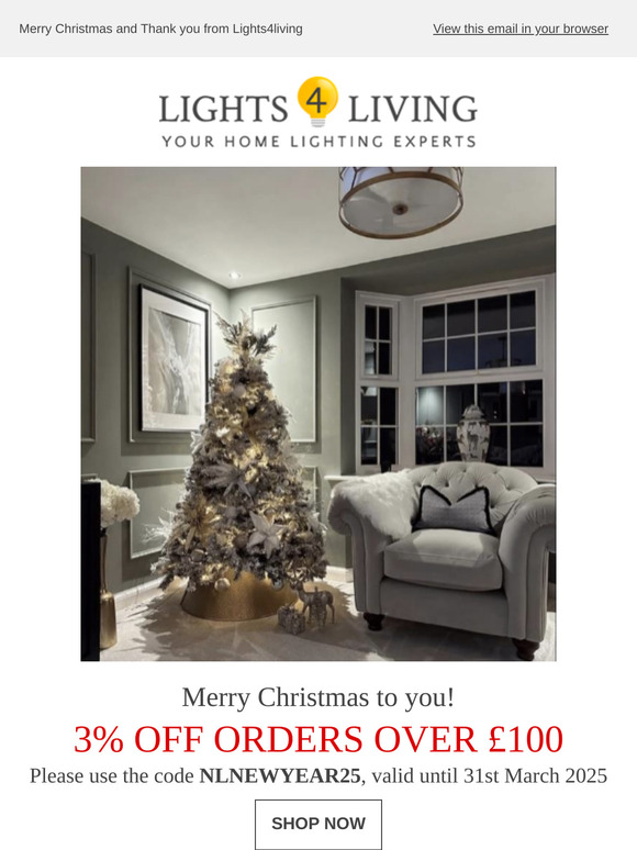 🎄 Merry Christmas & Thank you from Lights4living 🎄