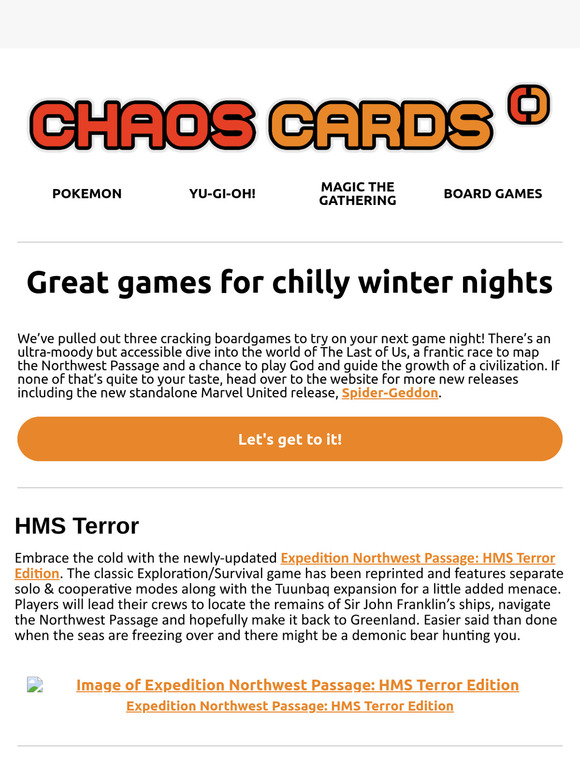 Great games for chilly winter nights