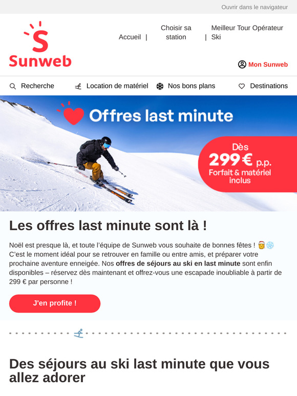 Last minute : à partir de 299 € par personne ! ⏰