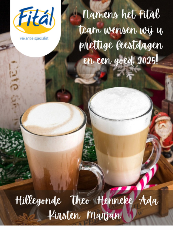 Fitál Vakanties wenst u goede feestdagen toe!