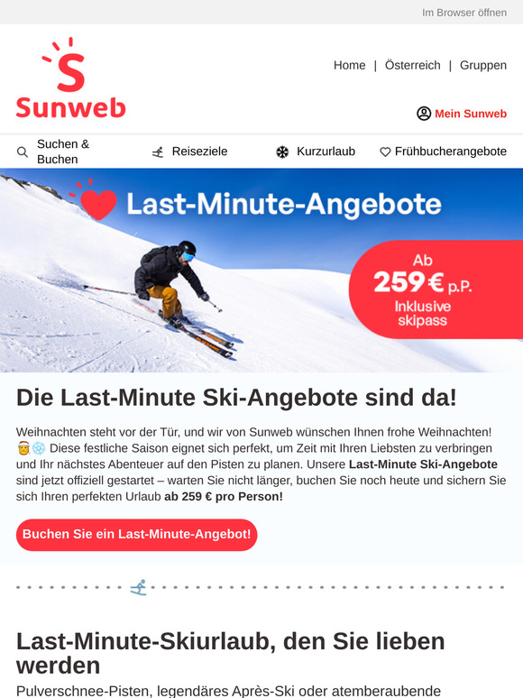 Last Minute: ab 259 € pro Person ⏰