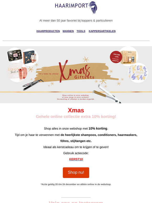 Kerst Deal! Shop nu met extra 10% korting.