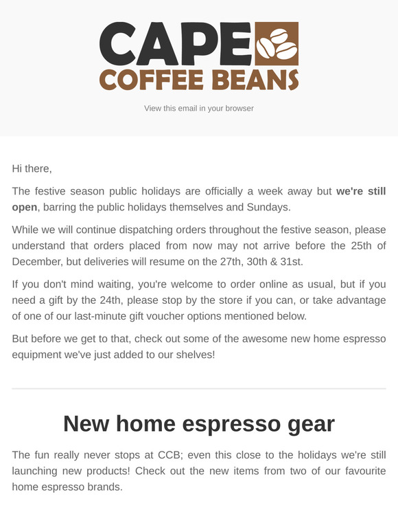 New Espresso Gear & Last Minute Gifts 🎁