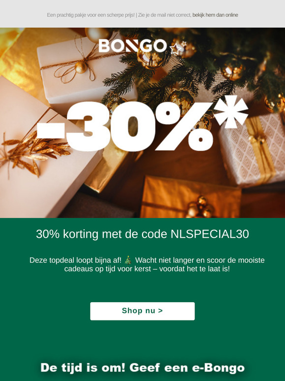 30% korting – tijdelijk geldig!