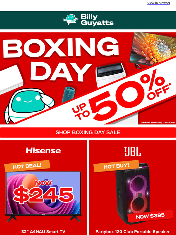HUGE Boxing Day Deals🥊: Hisense 32" Smart TV NOW $245!