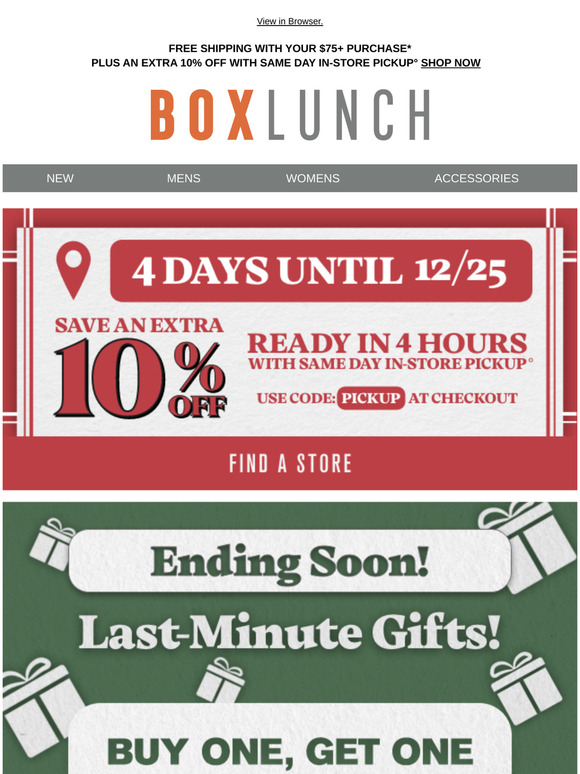 BOGO 50% off entire store and sitewide ends soon!