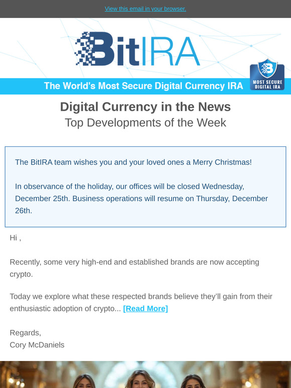 Cryptocurrency Adoption Spreading to High-End Brands