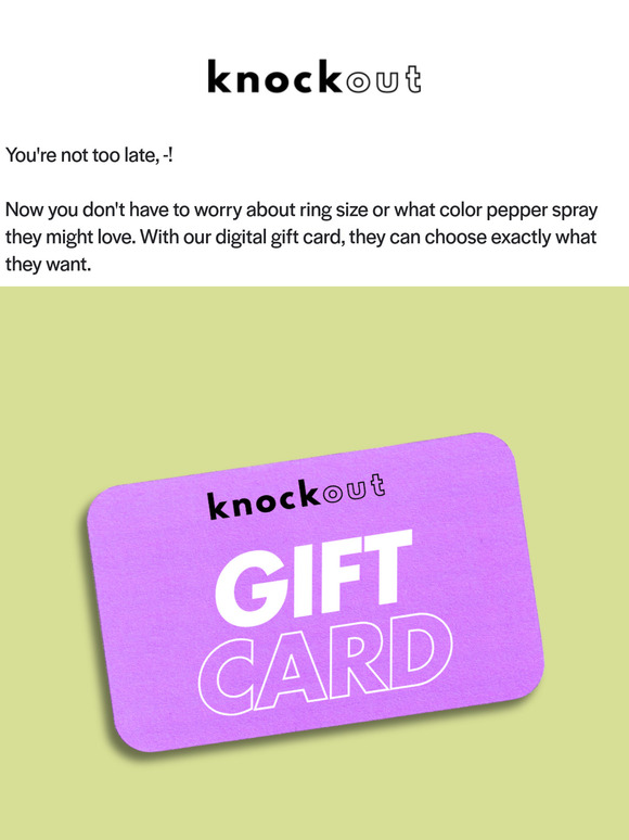 It's Not Too Late for a Gift Card!