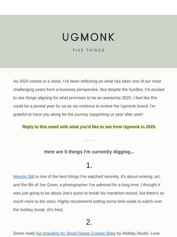 5 things I'm digging – December edition