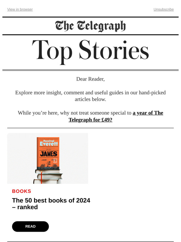 The Telegraph The 50 best books of 2024 ranked Milled