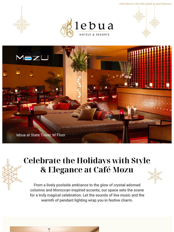 Celebrate the Holidays with Style & Elegance at Café Mozu