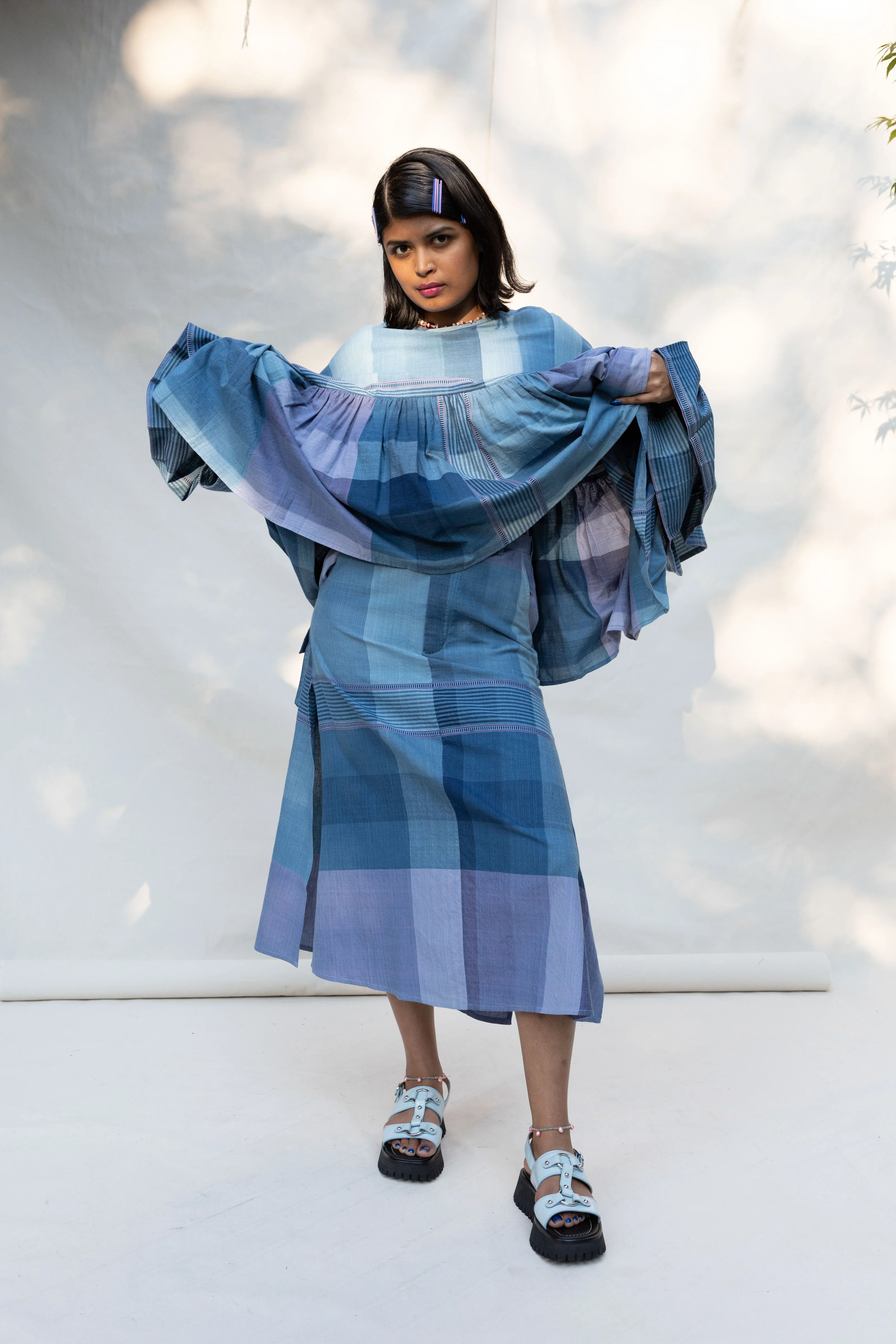 Image of Flared Cargo Maxi Skirt