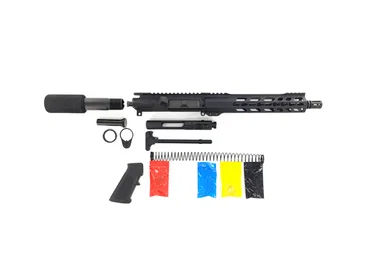 Image of AR-15 Pistol Kit, -( NO LOWER )-Black 10.5″ Phosphate Barrel, 10″ Rail Handguard