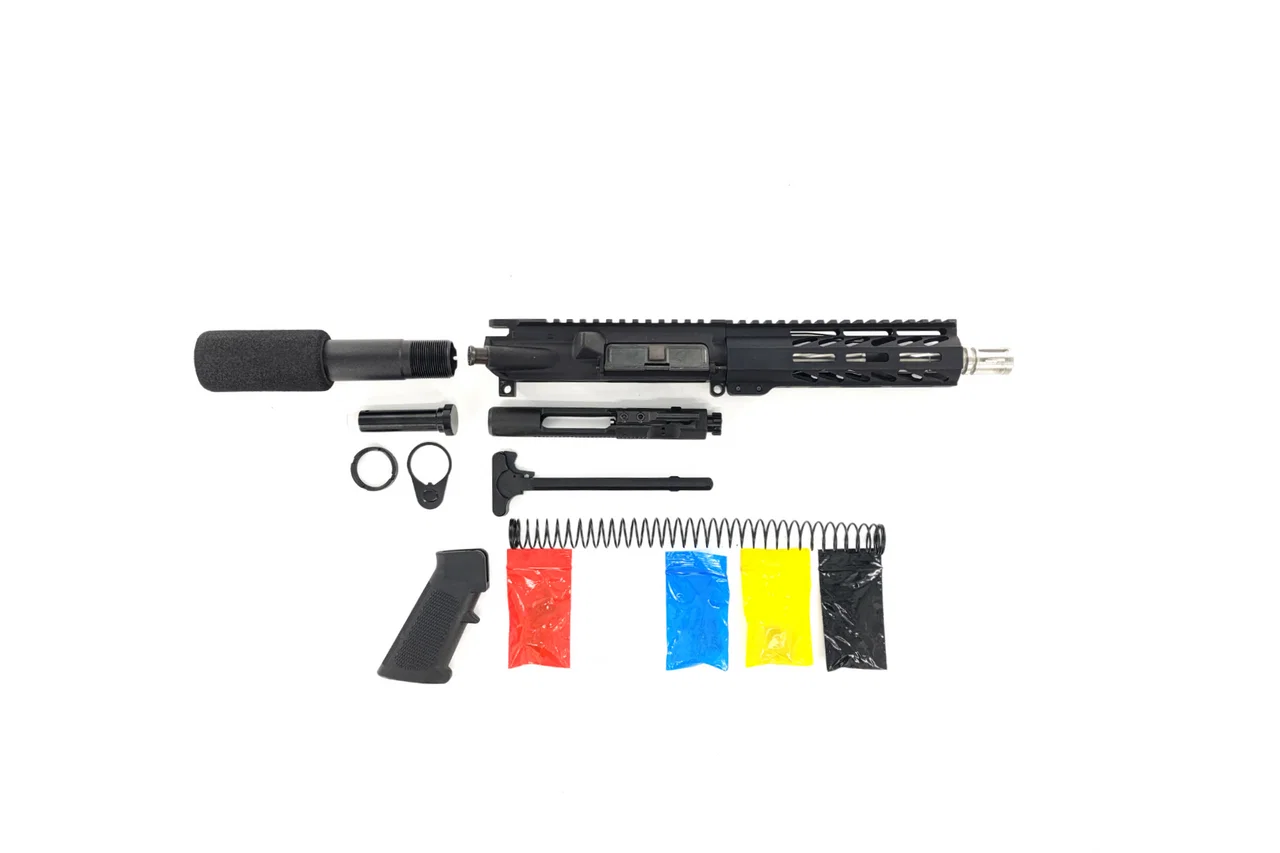 Image of AR-15 Pistol Kit, -( NO LOWER )-Black 7.5″ Stainless Barrel, 7″ Rail Handguard