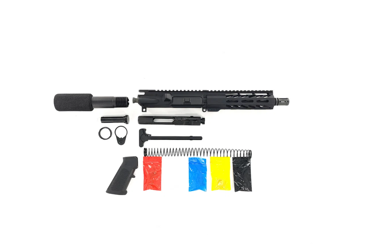 Image of AR-15 Pistol Kit, -( NO LOWER )-Black 7.5″ Phosphate Barrel, 7″ Rail Handguard