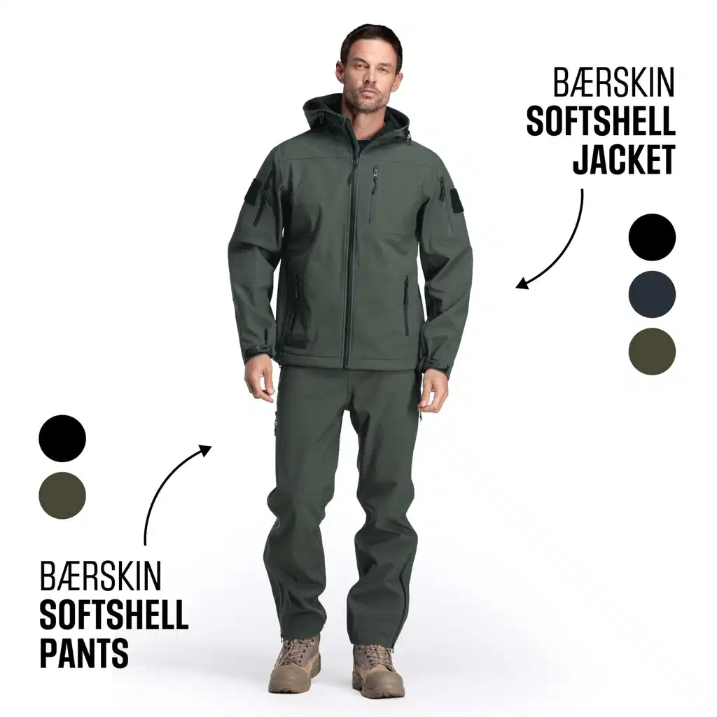 BAERSKIN SOFTSHELL SUIT (SOFTSHELL JACKET+ SOFTSHELL PANTS)