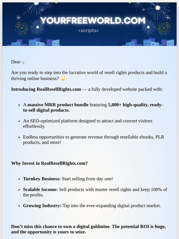 Your Ultimate Opportunity to Own a Digital Empire with RealResellRights.com 🚀