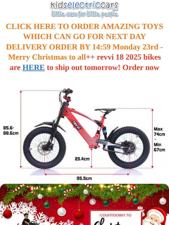 🚫⏱️ 🎅 Last Santa Stop! +REVVI 18 2025 Bike's Just Arrived! & Order by 13:00 Tomorrow for Delivery Xmas Eve🚫⏱️🎅