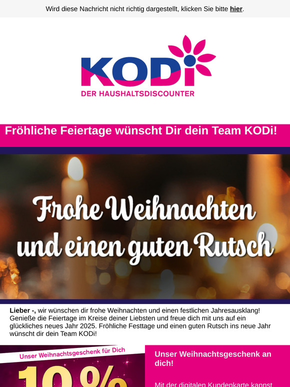 Team KODi wünscht frohe Weihnachten!