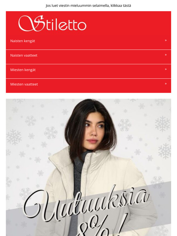 ❄ Talven uutuudet 8%! ❄