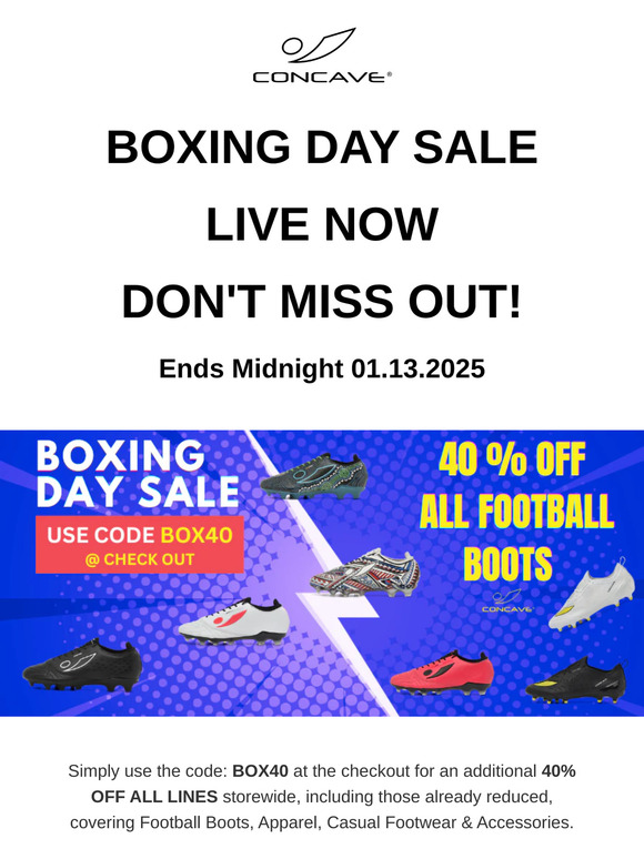 Our Boxing Day Sale Ends Midnight 01.13.2025