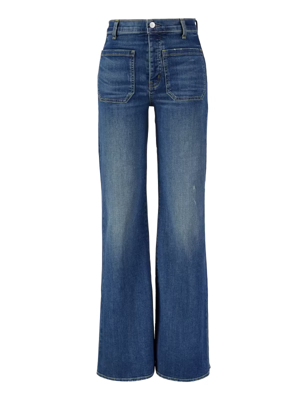 High-Rise-Boot-Cut Jeans 'Nili' Blau