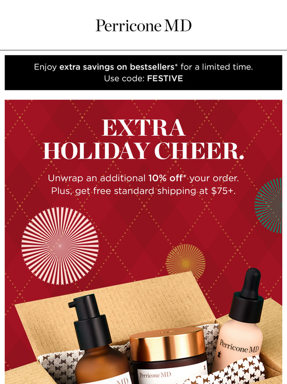 Even more holiday savings. Special savings on select products