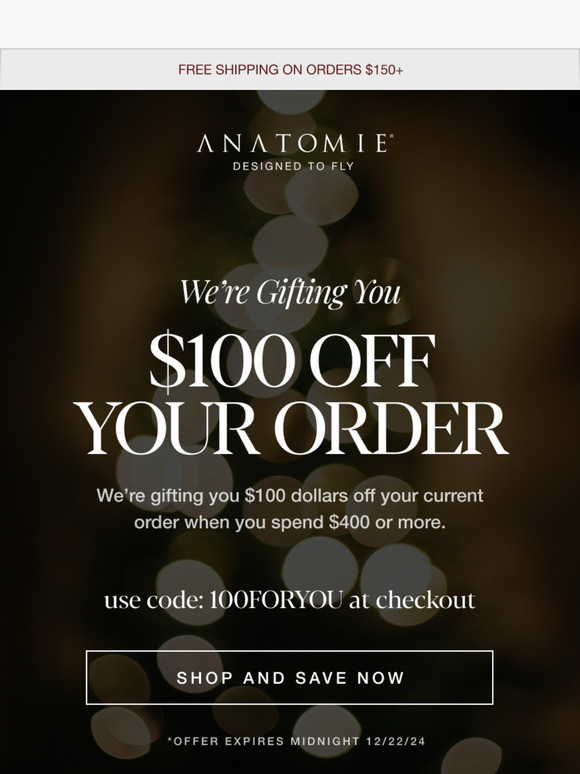 Last Chance: $100 Off Your Next Order 🎁