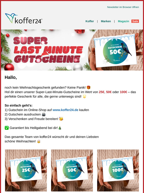 🎁 Jetzt Super-Last-Minute Geschenke shoppen! 🎄