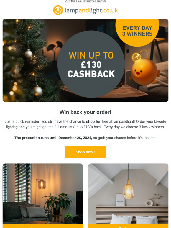 ⏰ Reminder: win your order back!