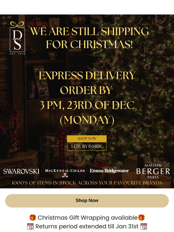 ⚠️ We Are Still Shipping For Christmas 🎄