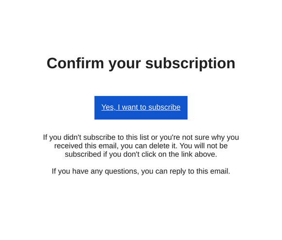 Confirm Your Subscription