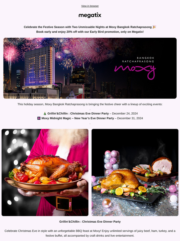 Festive Party | Christmas Eve & New Year’s Eve at Moxy Bangkok Ratchaprasong
