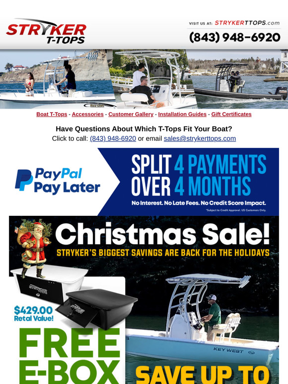 Ends Today! HUGE Savings on Boat T-Tops...