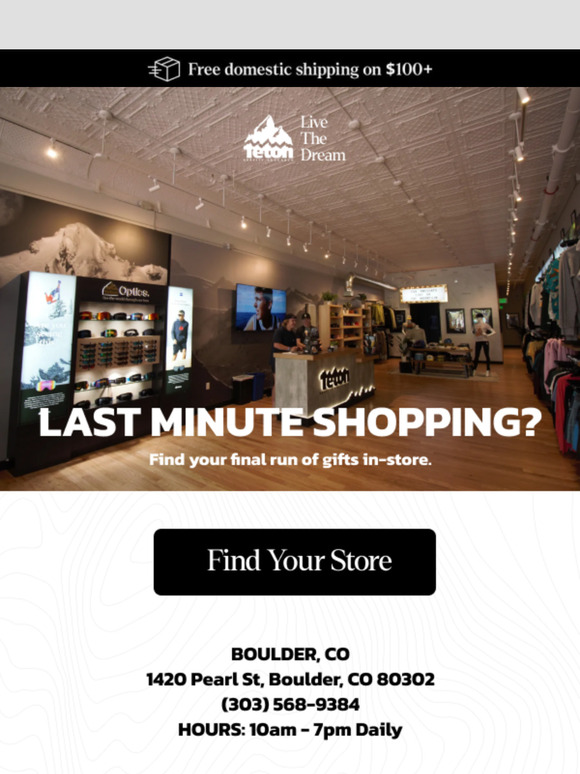 Last Minute Shopping?
