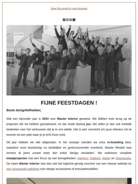Fijne feestdagen van het Master Interior team!
