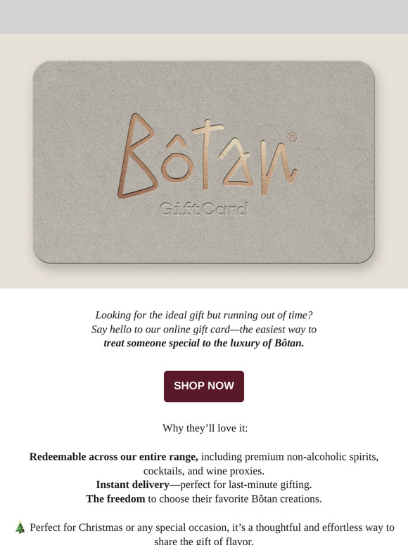 The Perfect Last-Minute Gift: Our Online Gift Card