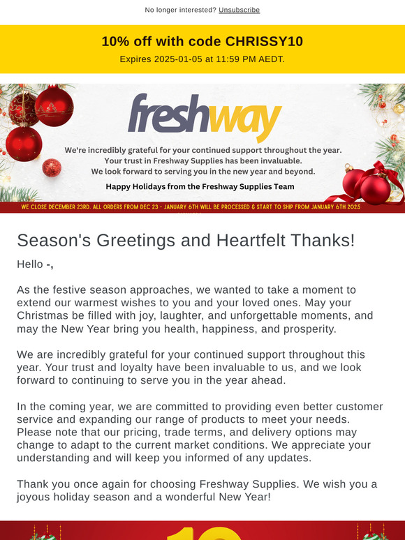 Season's Greetings and Heartfelt Thanks!