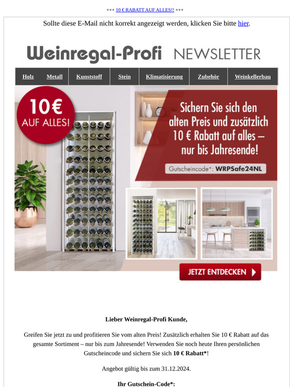 Sichern Sie sich den alten Preis! 10€ Rabatt