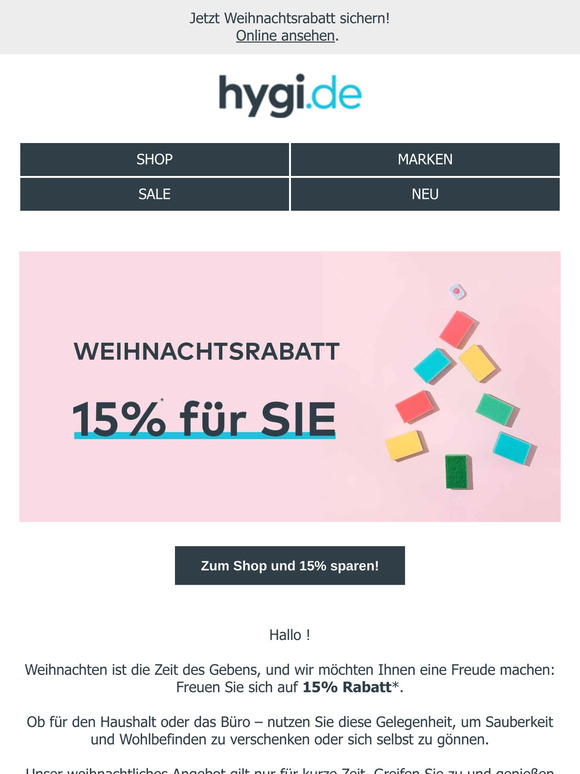 🎄Weihnachten ist ein Fest des Gebens: 15% Rabatt für Sie!