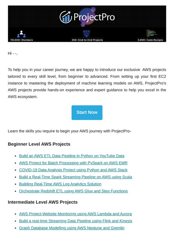 ProjectPro: AWS Data Engineering Complete Roadmap 2024! | Milled