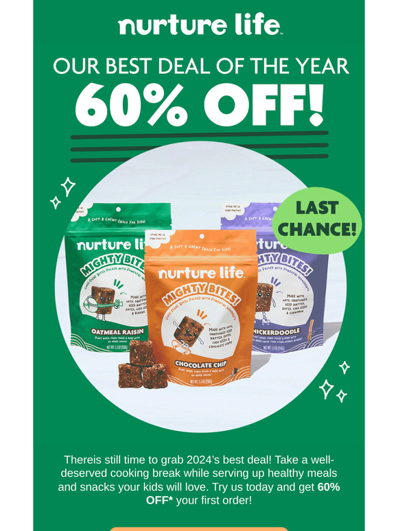 Last Chance for 60% OFF