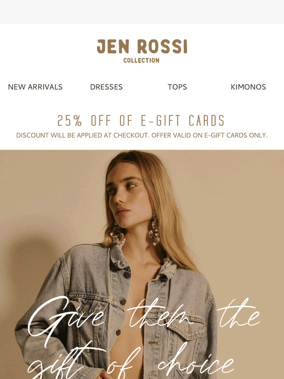 25% OFF E-Gift Cards 💌 2 Days Only!