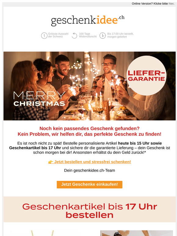 Garantierte Lieferung – Bestelle noch heute!