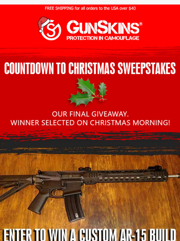 LAST CHANCE to enter our FINAL Countdown to Christmas Giveaway! AR-15 Custom Build! 📅