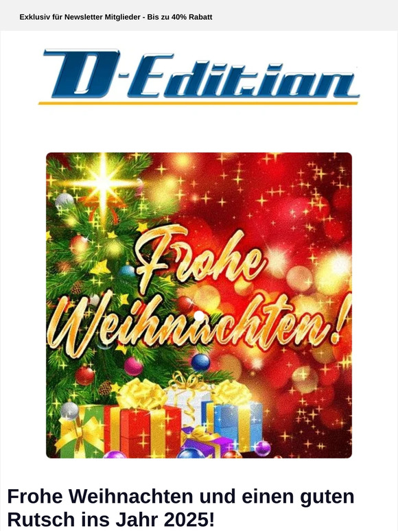 Frohe Weihnachten und einen guten Rutsch ins Jahr 2025