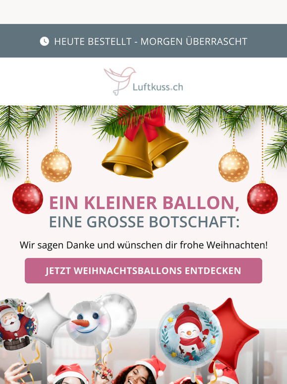 Danke für ein wundervolles Jahr – frohe Weihnachten! 🎄🎈