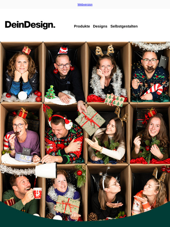 Weihnachtsgrüße von DeinDesign 🎁🎄✨