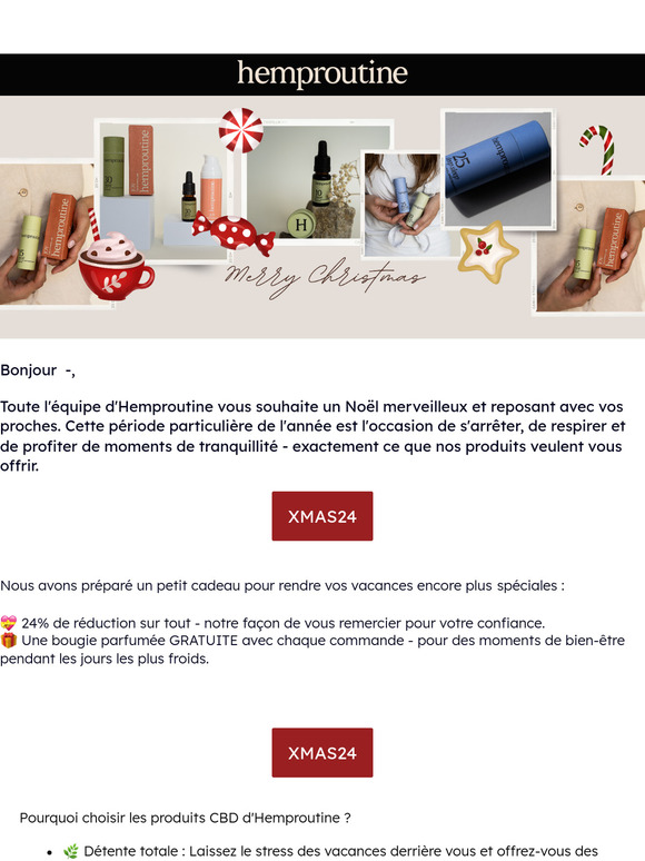 🎄 Joyeux Noël ! Profitez de 24% de réduction sur tout !